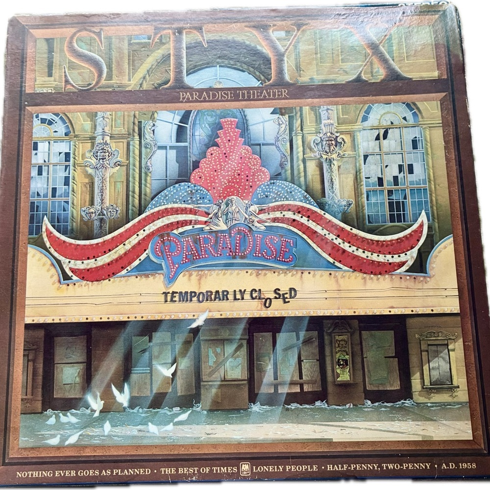 🎵 Styx Paradise Theatre Classic Rock Vinyl Record - Picture 2 of 13